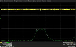 10.7 MHz ceramic IF filter measured using a noise source